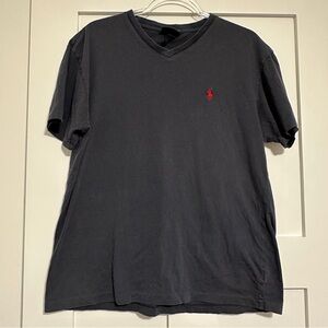 Polo by Ralph Lauren Men's Charcoal V-Neck Tee